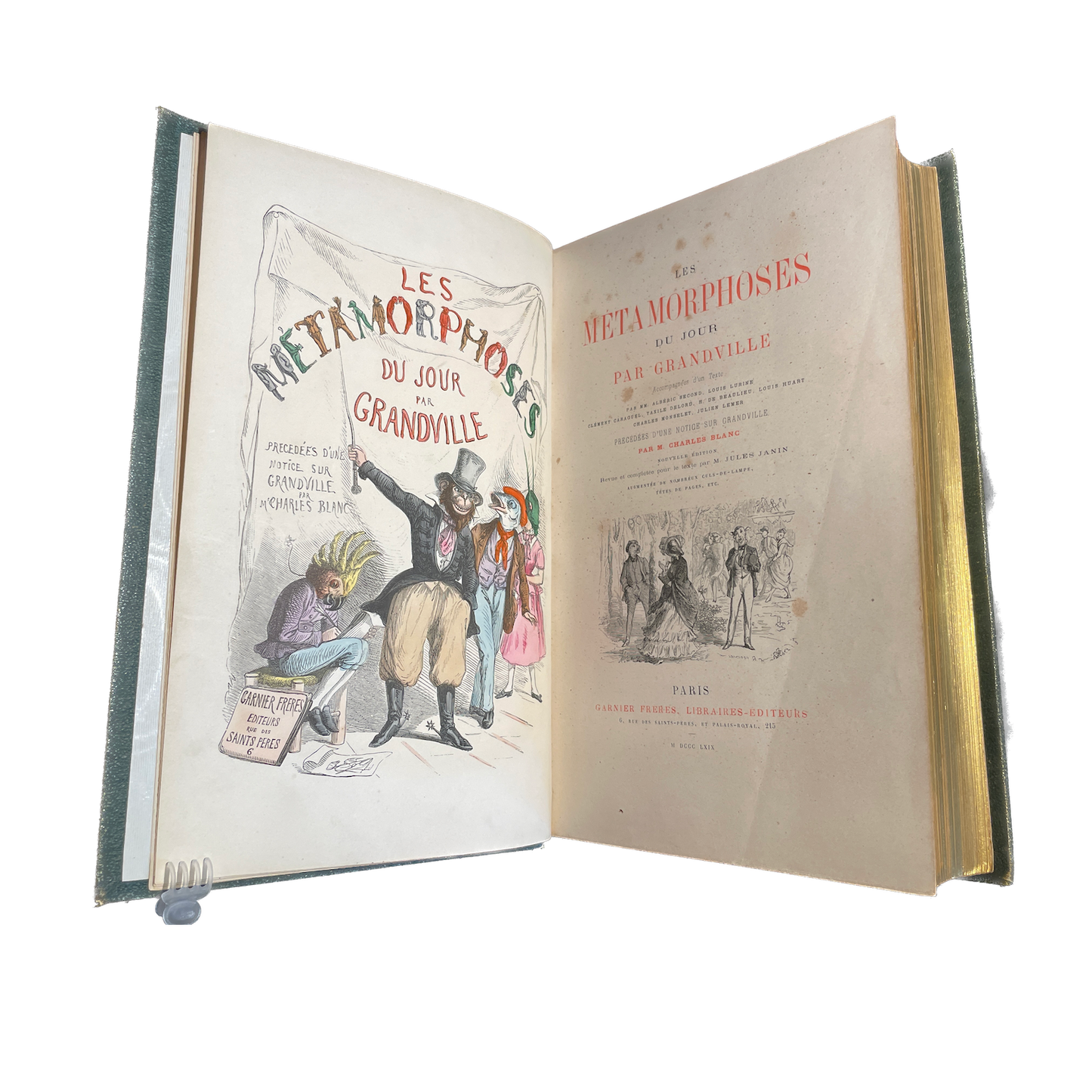 1869 - GRANDVILLE (JEAN JACQUES).Les Métamorphoses du jour. Nouvelle édition revue par Jules Janin