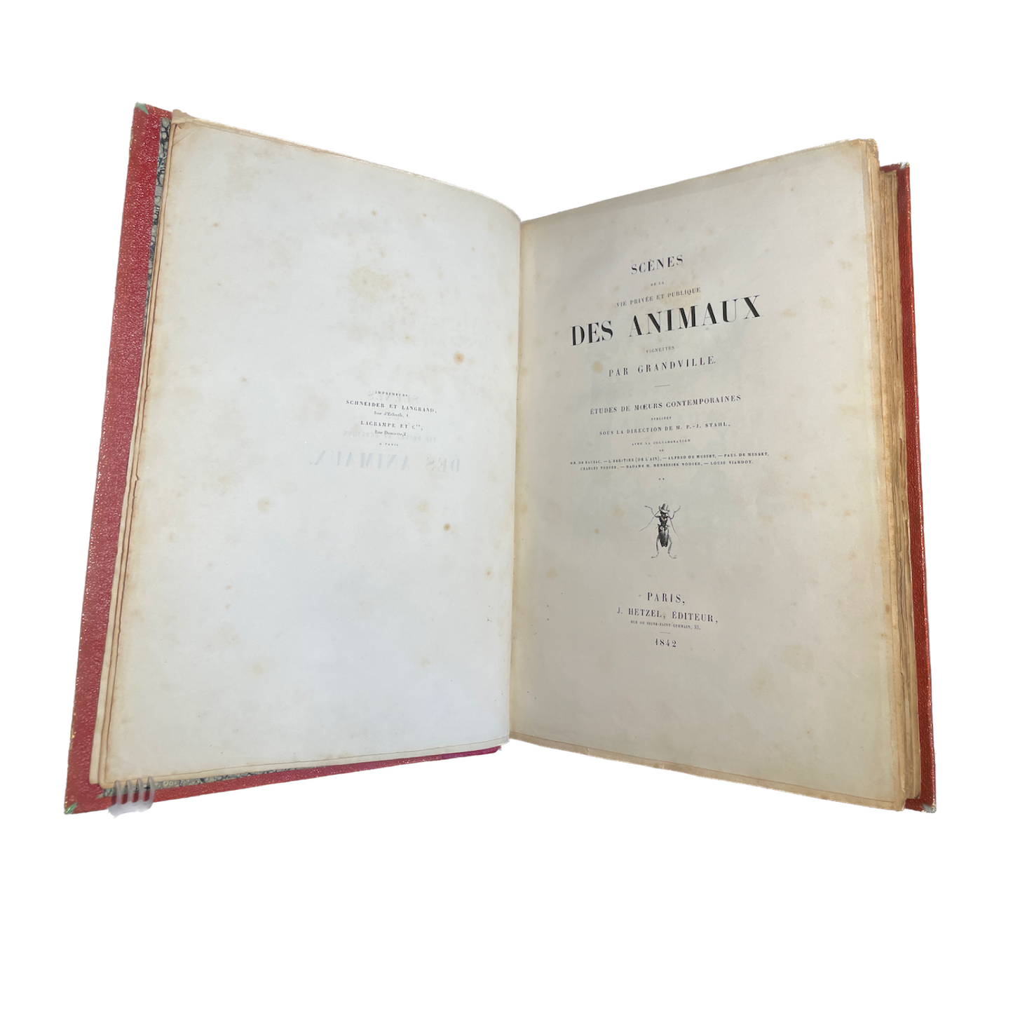 1842 - GRANDVILLE - DE STAHL. Scènes de la vie privée et publique des animaux