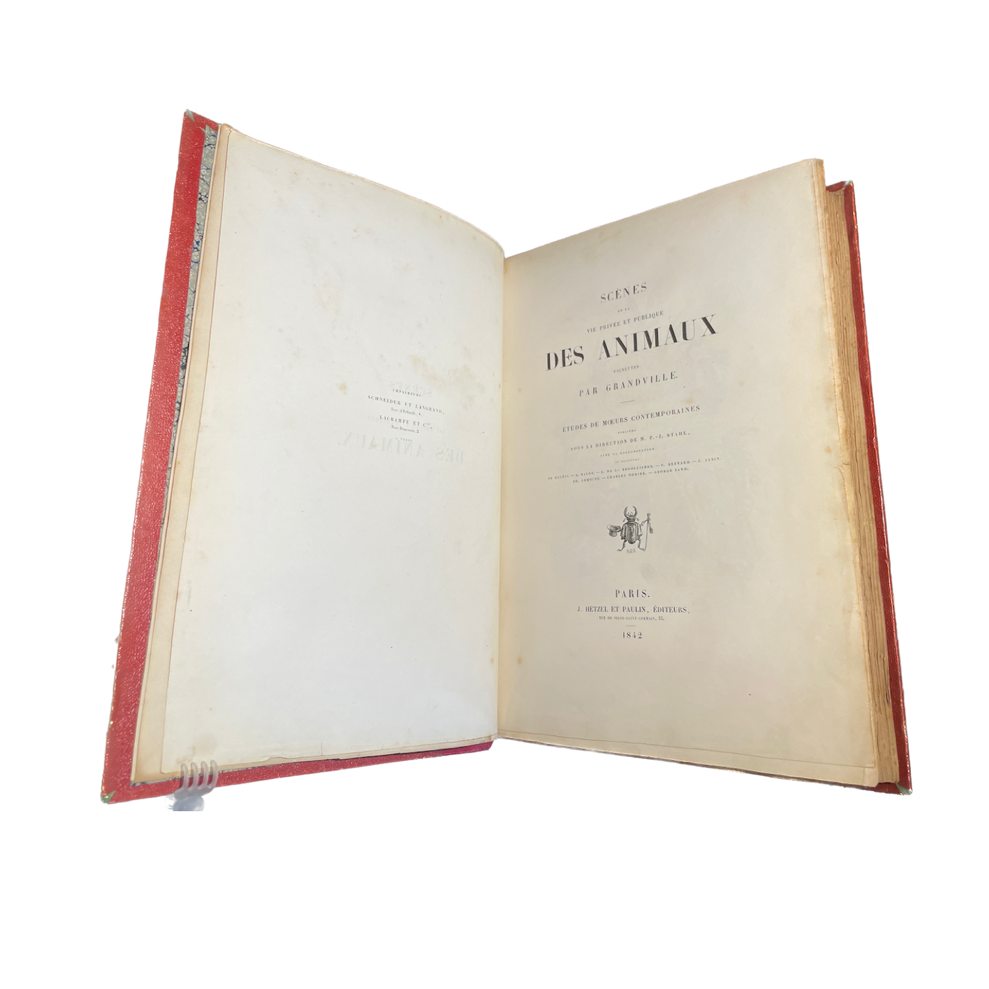 1842 - GRANDVILLE - DE STAHL. Scènes de la vie privée et publique des animaux